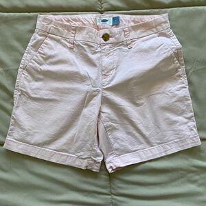 old navy 7” pink cotton shorts size 0